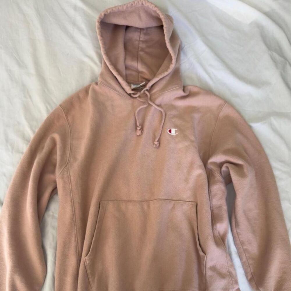Champion Women's Pink and Tan Hoodie